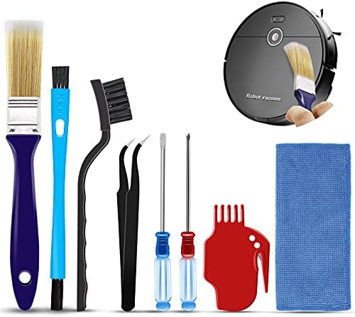 Robot Vacuum Cleaning Kit, Cleaning Tool with Brush, Cloth, Hair Cutter