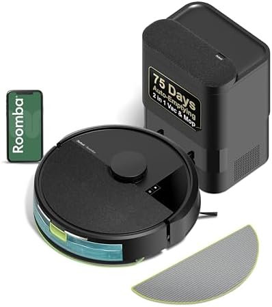 iRobot Roomba 105 Combo Robot Vacuum & Mop with AutoEmpty Dock - Self-Empties for 75 Days, Intense Power-Lifting Suction, LiDAR Navigation, Multiple Cleaning Modes, Avoids Mopping Carpet
