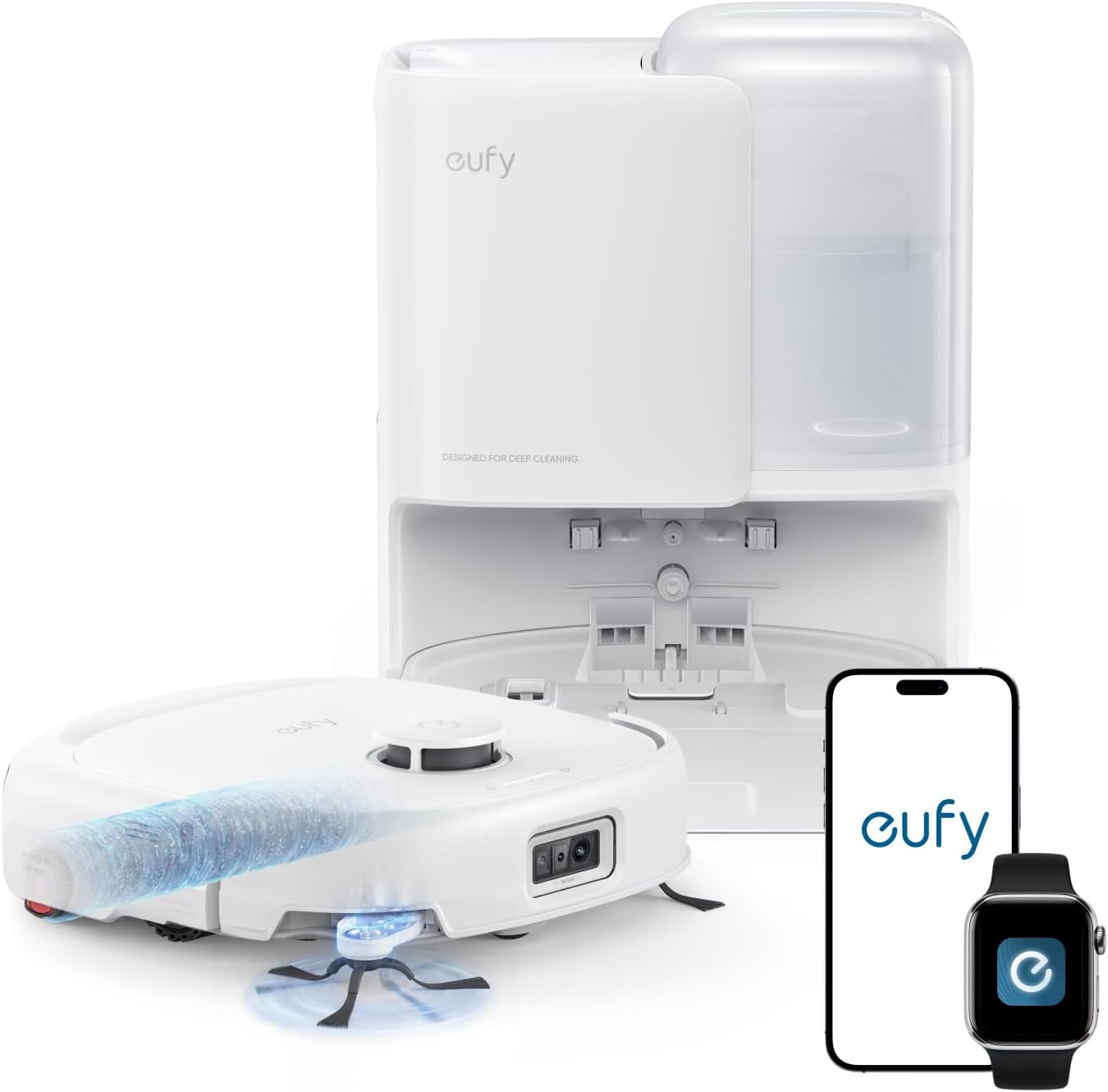 eufy E25 Robot Vacuum and Mop Combo, 20,000 Pa, HydroJet Roller Mop
