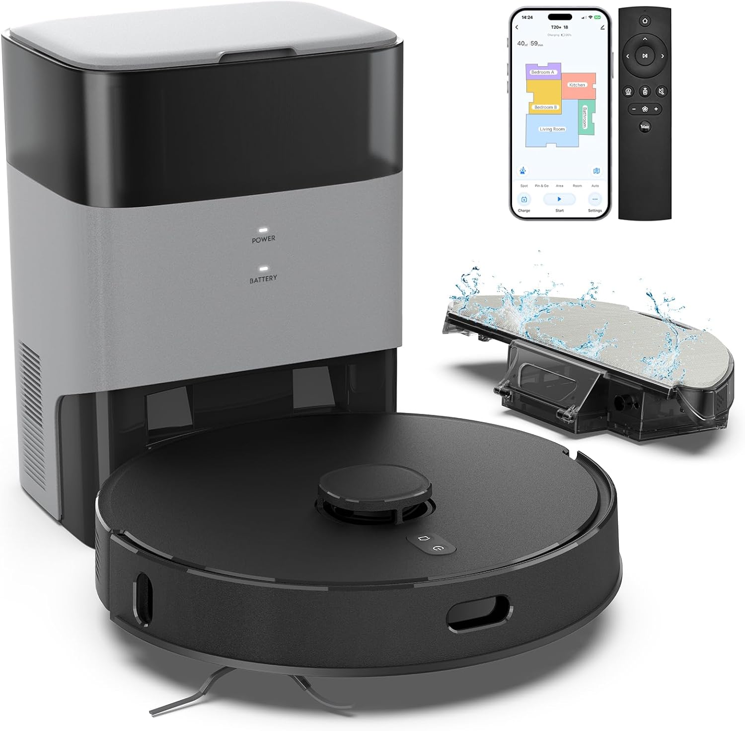 T20+ Robot Vacuum and Mop Combo Self-Emptying